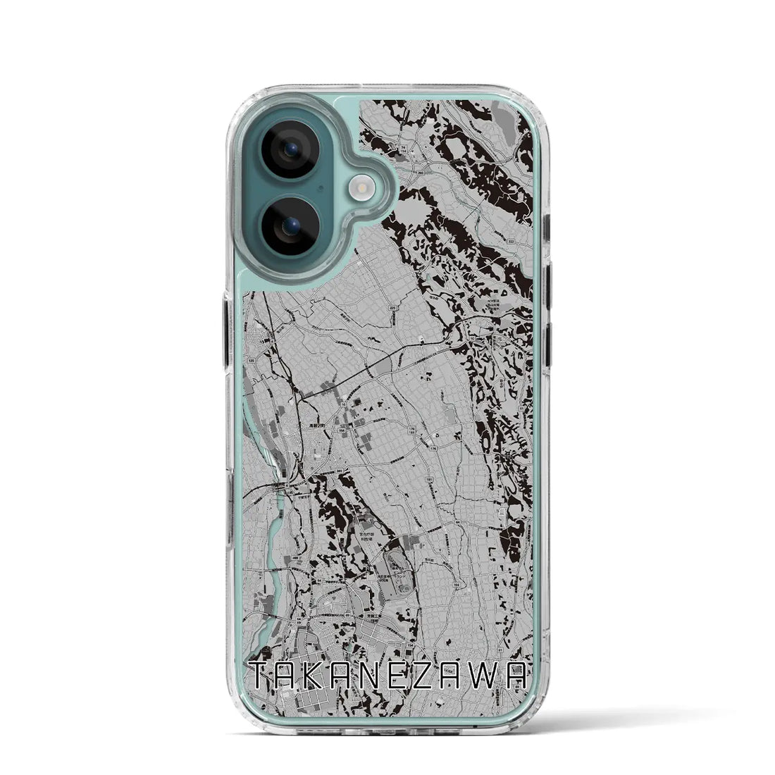 【高根沢(栃木県)】地図柄iPhoneケース(MagSafeタイプ)モノトーン・iPhone 16 Pro 用