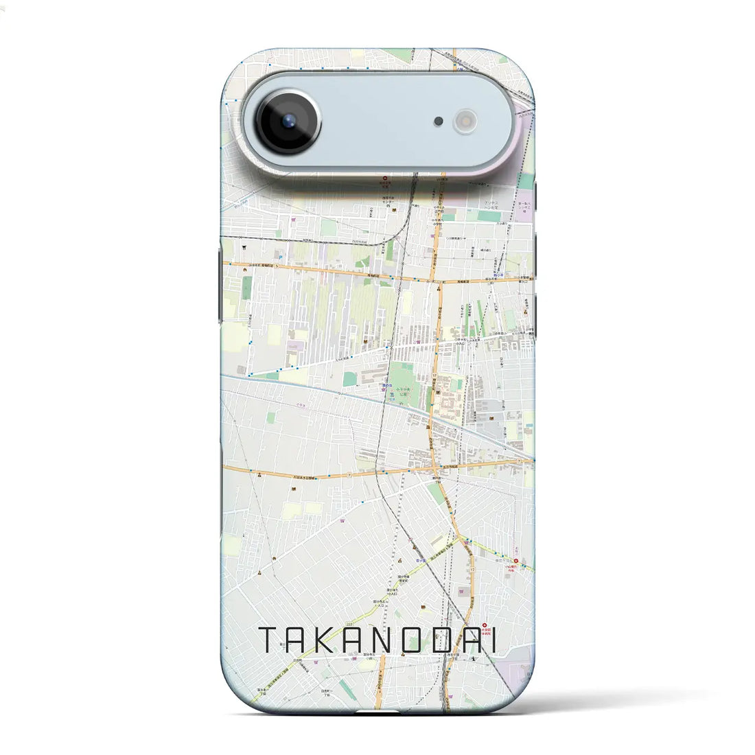 【鷹の台（東京都）】地図柄iPhoneケース（バックカバータイプ）ナチュラル・iPhone 17 Pro Max 用