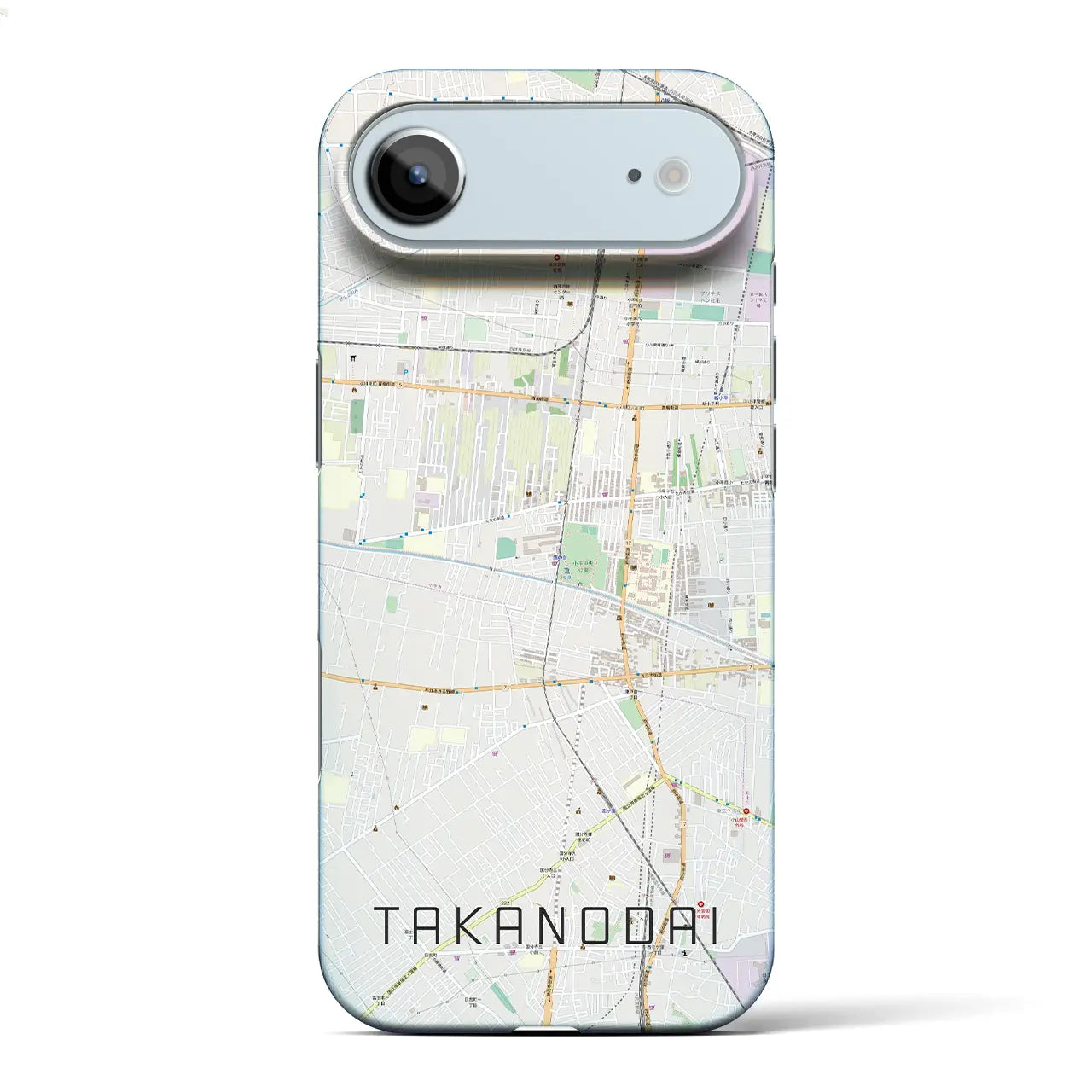 【鷹の台（東京都）】地図柄iPhoneケース（バックカバータイプ）