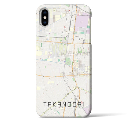 【鷹の台（東京都）】地図柄iPhoneケース（バックカバータイプ）