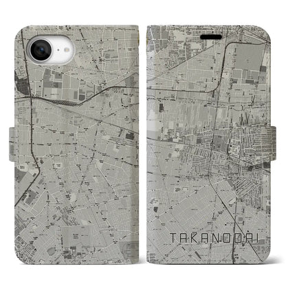 【鷹の台（東京都）】地図柄iPhoneケース（手帳タイプ）