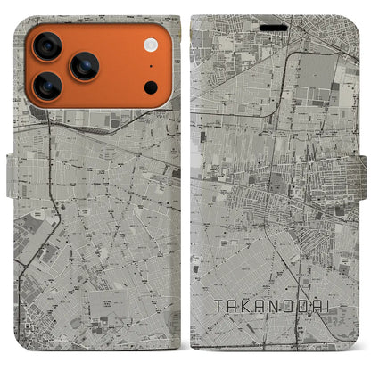 【鷹の台（東京都）】地図柄iPhoneケース（手帳タイプ）