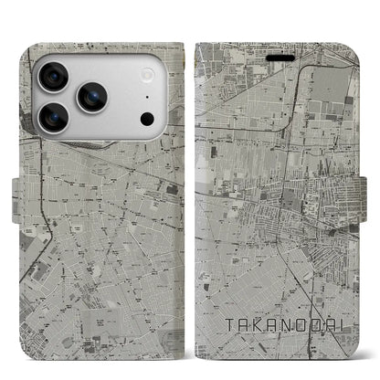 【鷹の台（東京都）】地図柄iPhoneケース（手帳タイプ）