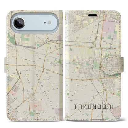 【鷹の台（東京都）】地図柄iPhoneケース（手帳タイプ）