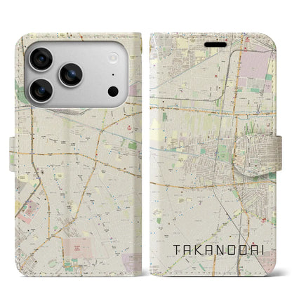 【鷹の台（東京都）】地図柄iPhoneケース（手帳タイプ）