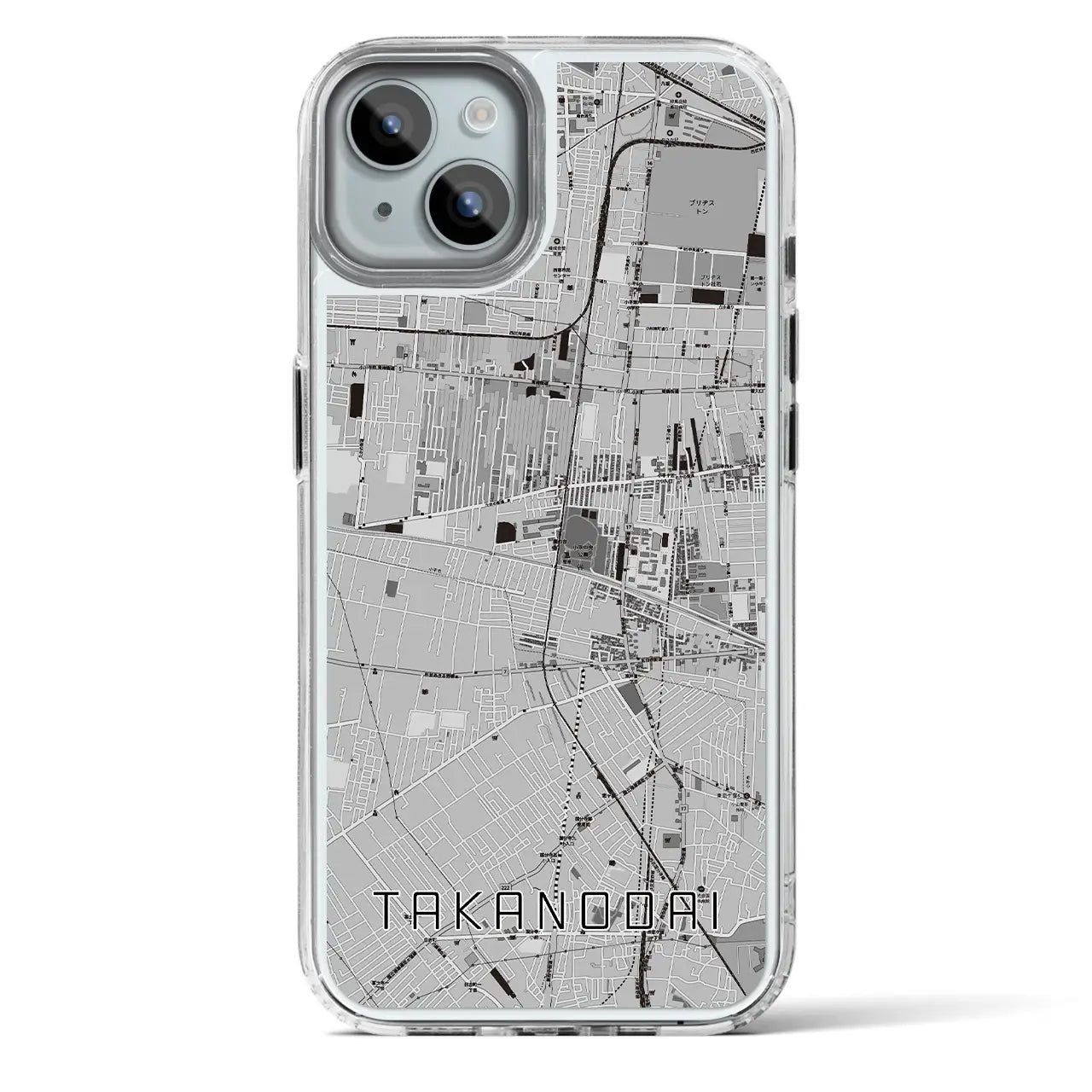 【鷹の台（東京都）】地図柄iPhoneケース（MagSafeタイプ）