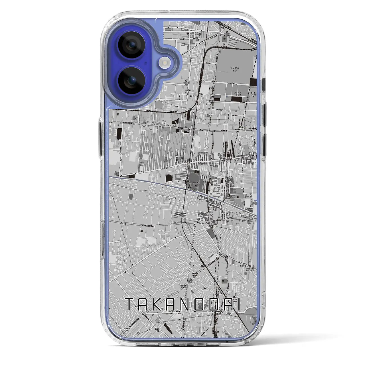【鷹の台（東京都）】地図柄iPhoneケース（MagSafeタイプ）