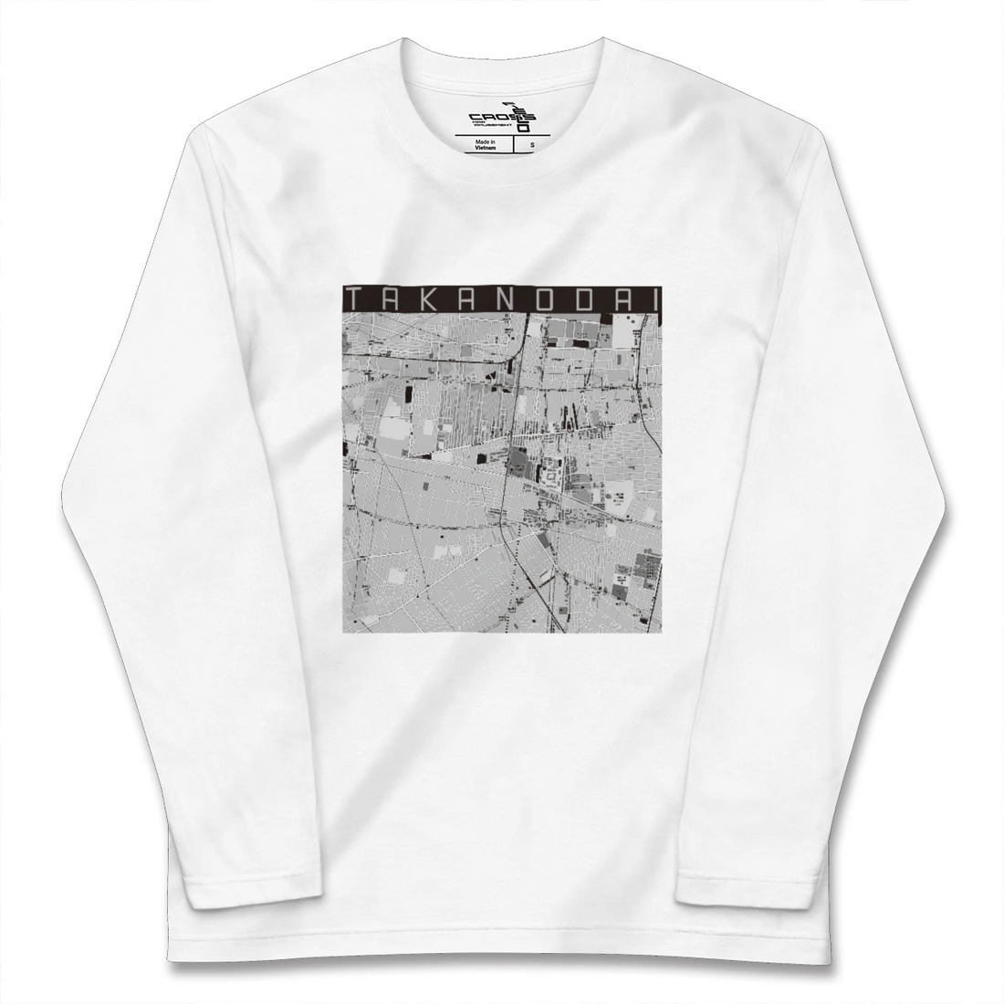 【鷹の台（東京都）】地図柄ロングスリーブTシャツ