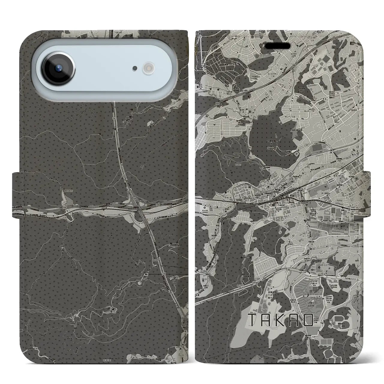 【高尾（東京都）】地図柄iPhoneケース（手帳タイプ）