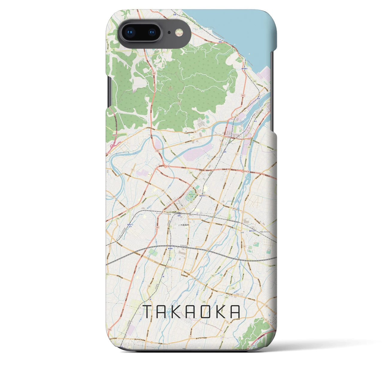 【高岡（富山県）】地図柄iPhoneケース（バックカバータイプ）