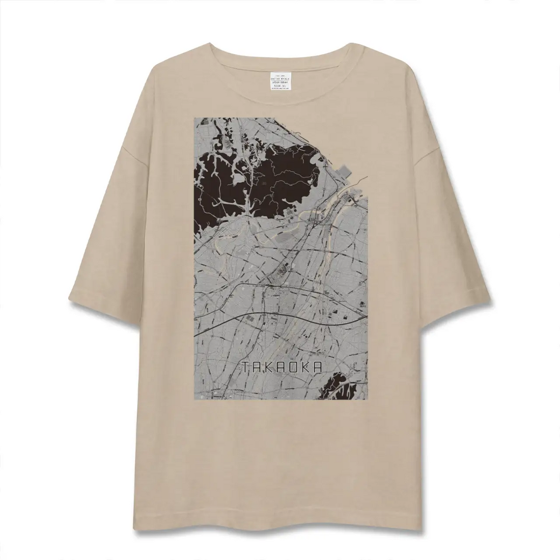 【高岡（富山県）】地図柄ビッグシルエットTシャツ