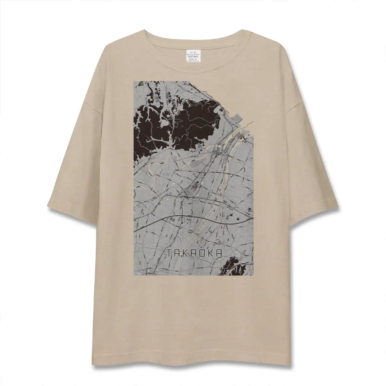 【高岡（富山県）】地図柄ビッグシルエットTシャツ