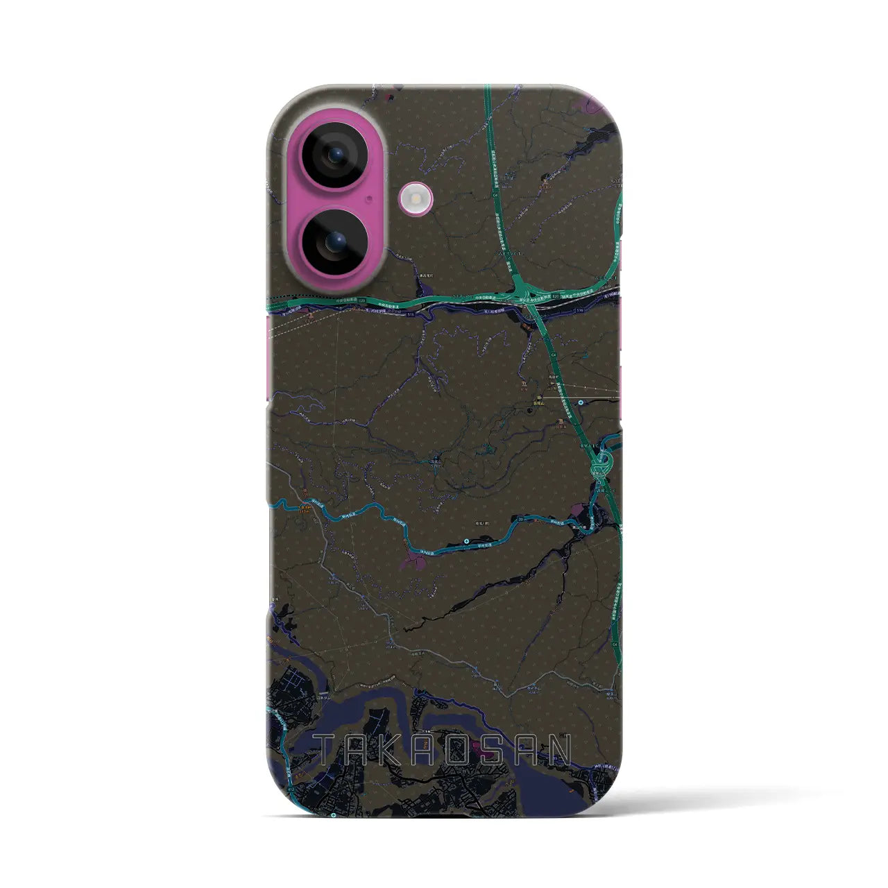 【高尾山（東京都）】地図柄iPhoneケース（バックカバータイプ）