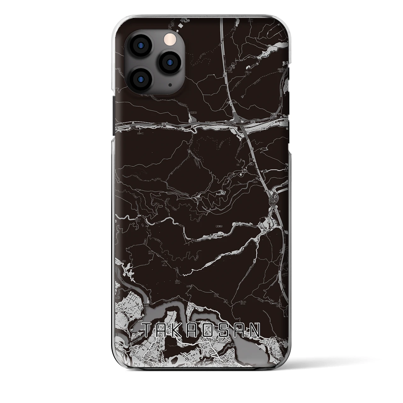 【高尾山（東京都）】地図柄iPhoneケース（クリアタイプ）