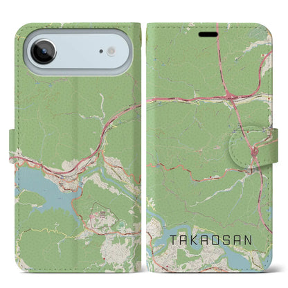 【高尾山（東京都）】地図柄iPhoneケース（手帳タイプ）