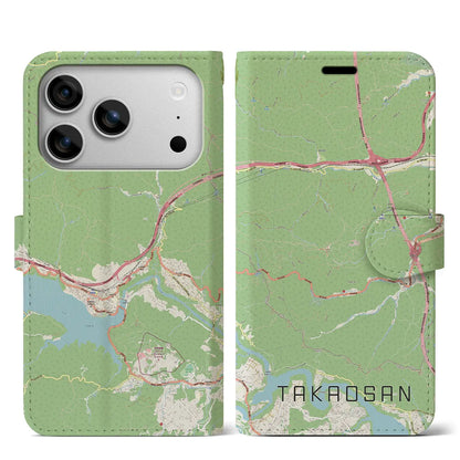 【高尾山（東京都）】地図柄iPhoneケース（手帳タイプ）