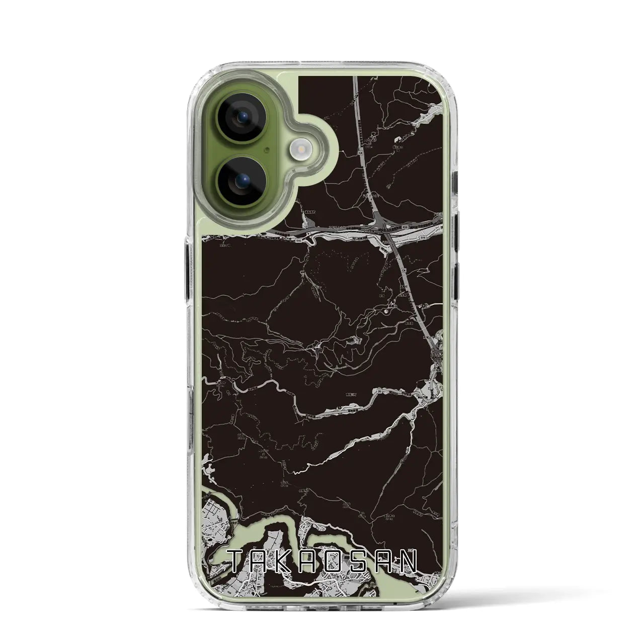 【高尾山（東京都）】地図柄iPhoneケース（MagSafeタイプ）