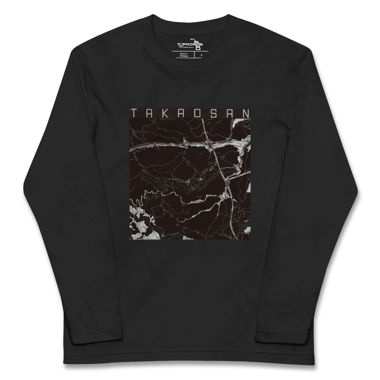 【高尾山（東京都）】地図柄ロングスリーブTシャツ
