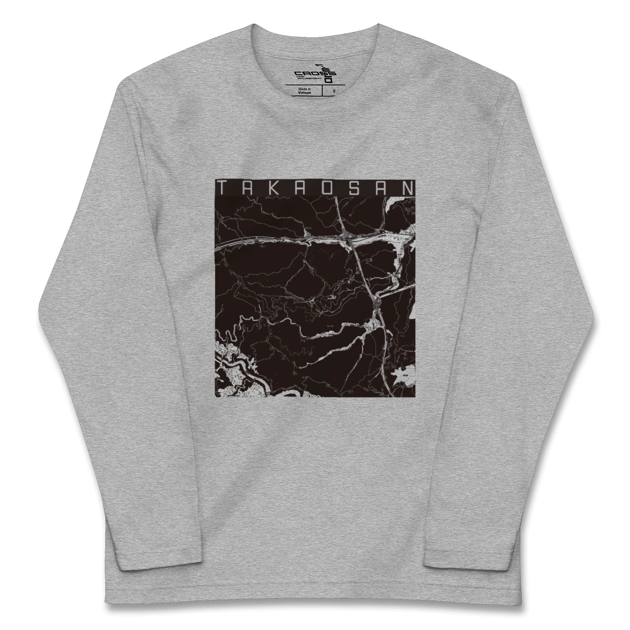 【高尾山（東京都）】地図柄ロングスリーブTシャツ