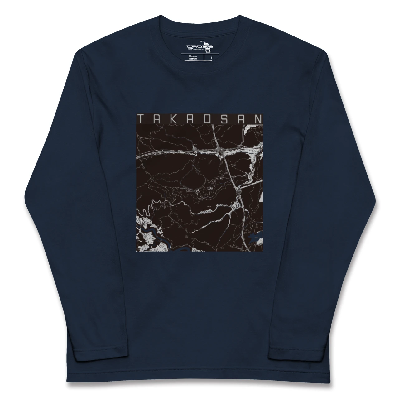 【高尾山（東京都）】地図柄ロングスリーブTシャツ