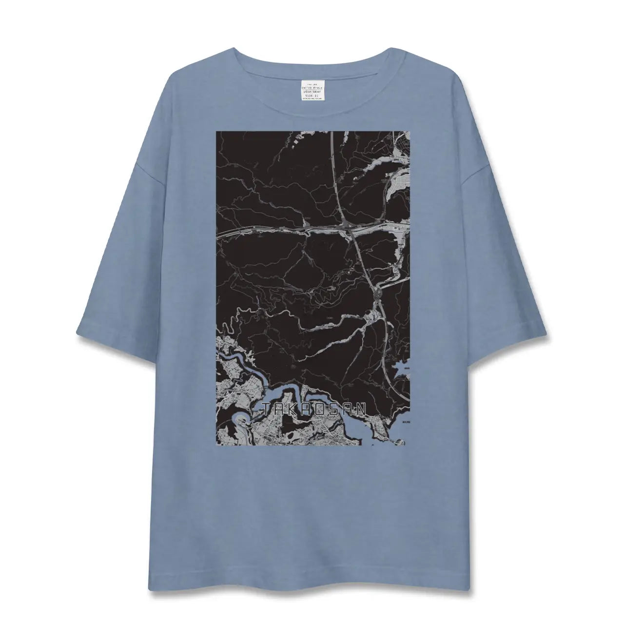 【高尾山（東京都）】地図柄ビッグシルエットTシャツ