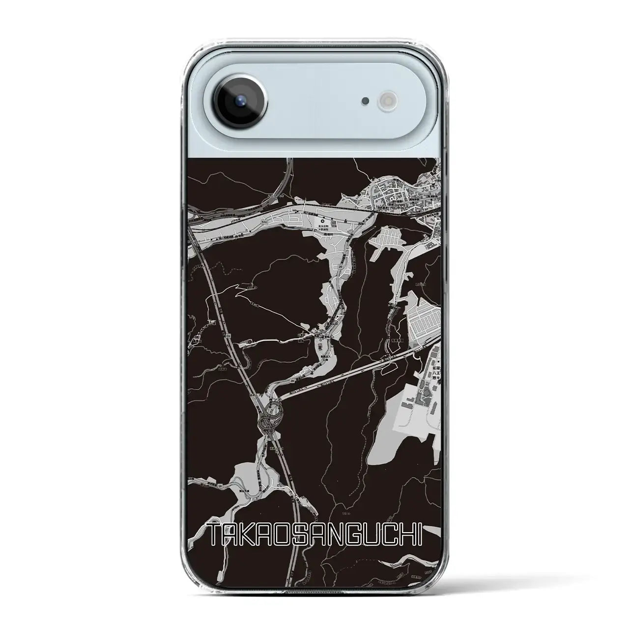 【高尾山口（東京都）】地図柄iPhoneケース（クリアタイプ）