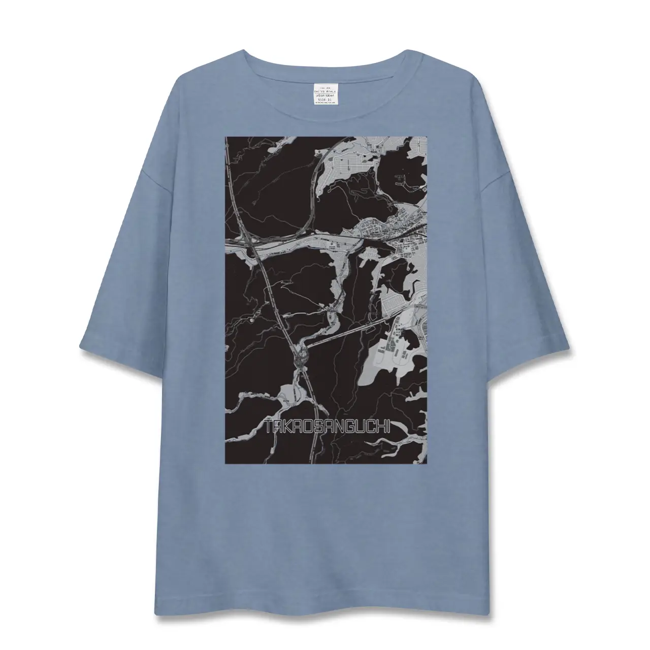 【高尾山口（東京都）】地図柄ビッグシルエットTシャツ