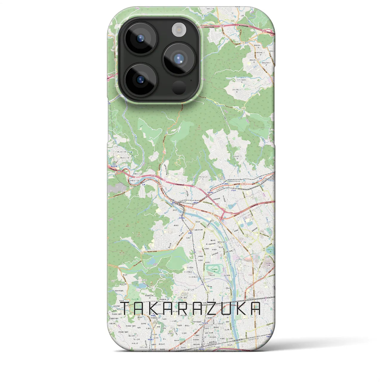 【宝塚（兵庫県）】地図柄iPhoneケース（バックカバータイプ）