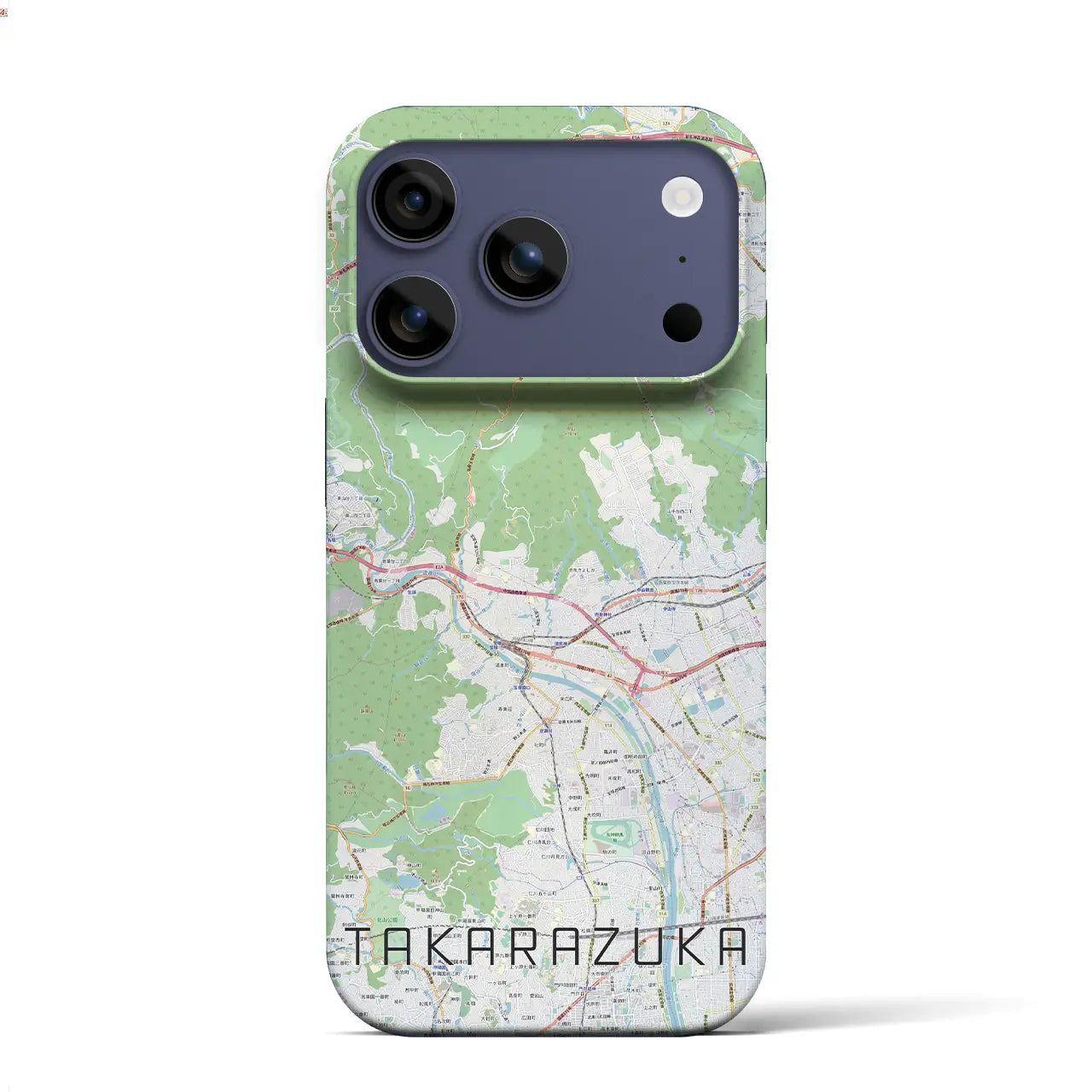 【宝塚（兵庫県）】地図柄iPhoneケース（バックカバータイプ）