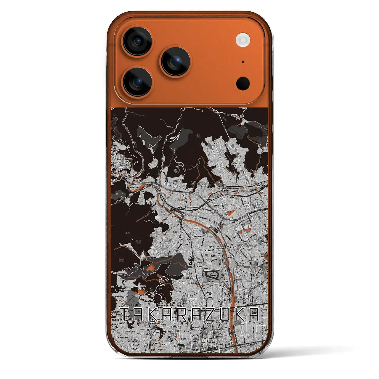 【宝塚（兵庫県）】地図柄iPhoneケース（クリアタイプ）