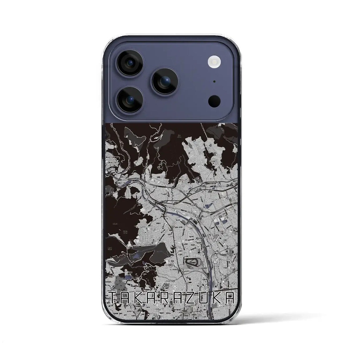【宝塚（兵庫県）】地図柄iPhoneケース（クリアタイプ）