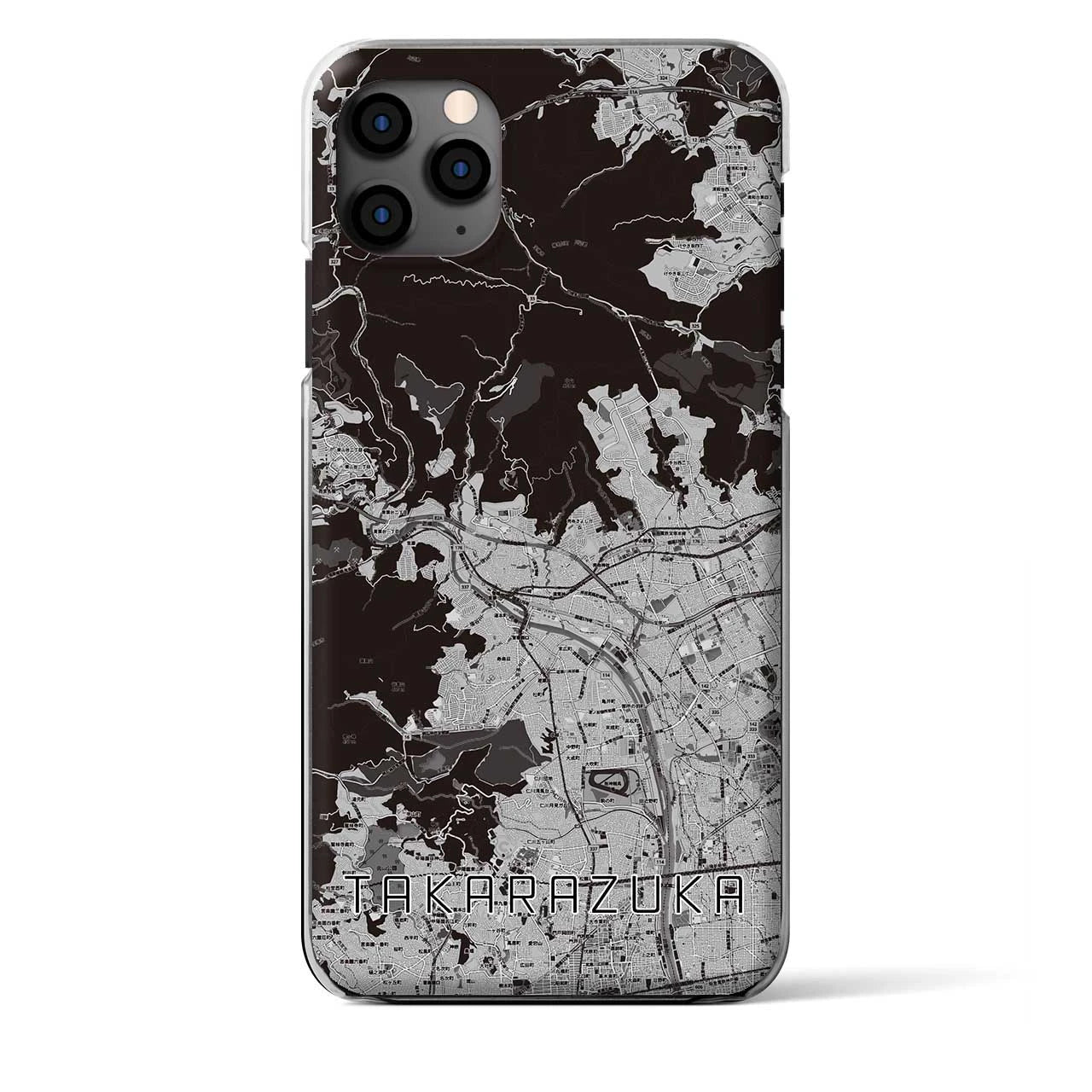 【宝塚（兵庫県）】地図柄iPhoneケース（クリアタイプ）