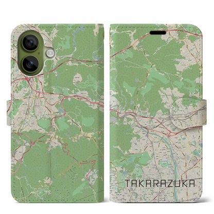 【宝塚（兵庫県）】地図柄iPhoneケース（手帳タイプ）