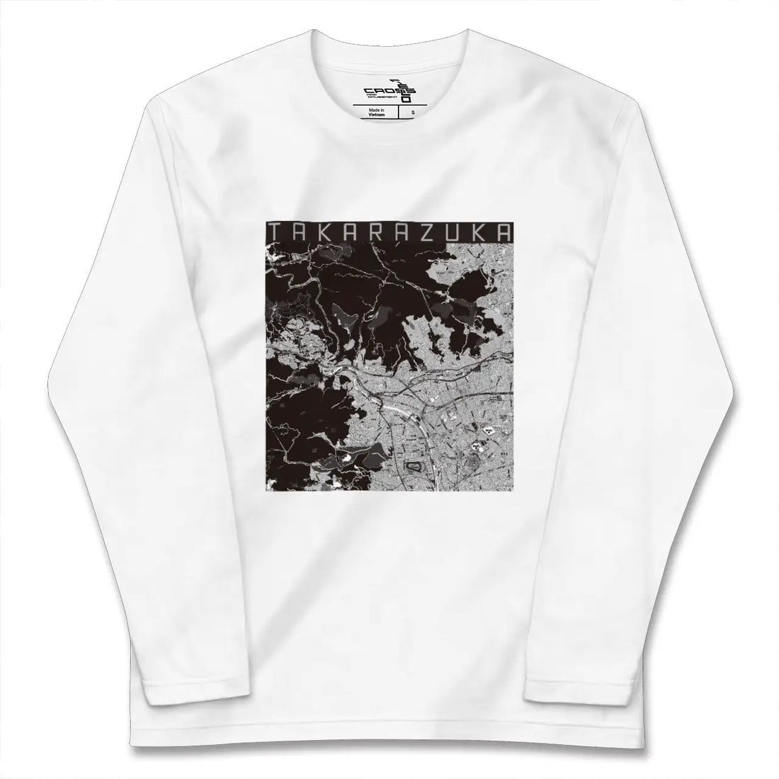 【宝塚（兵庫県）】地図柄ロングスリーブTシャツ