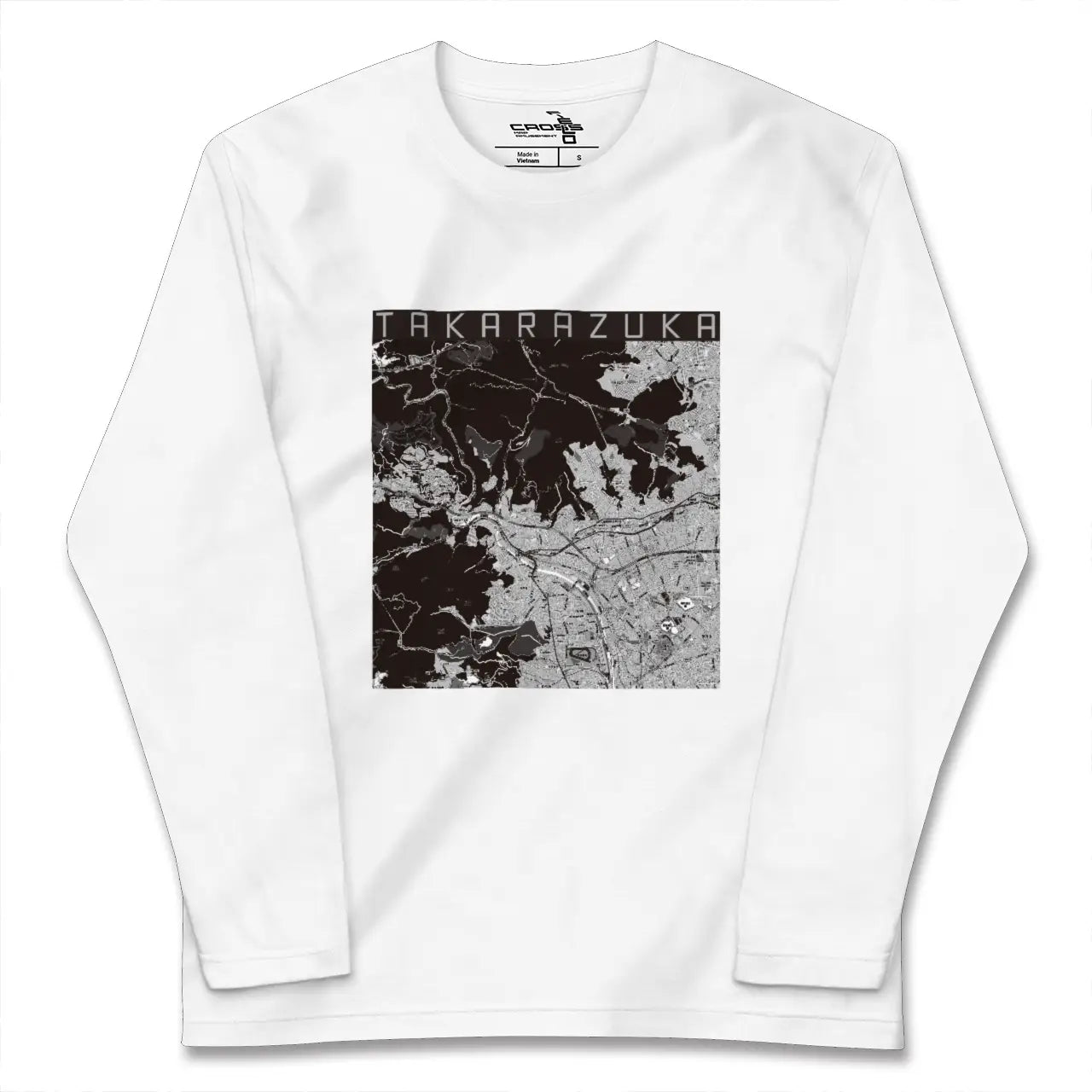 【宝塚（兵庫県）】地図柄ロングスリーブTシャツ