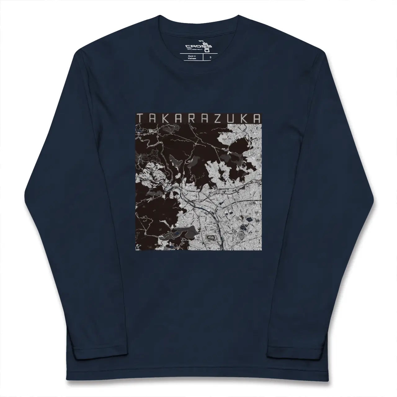 【宝塚（兵庫県）】地図柄ロングスリーブTシャツ