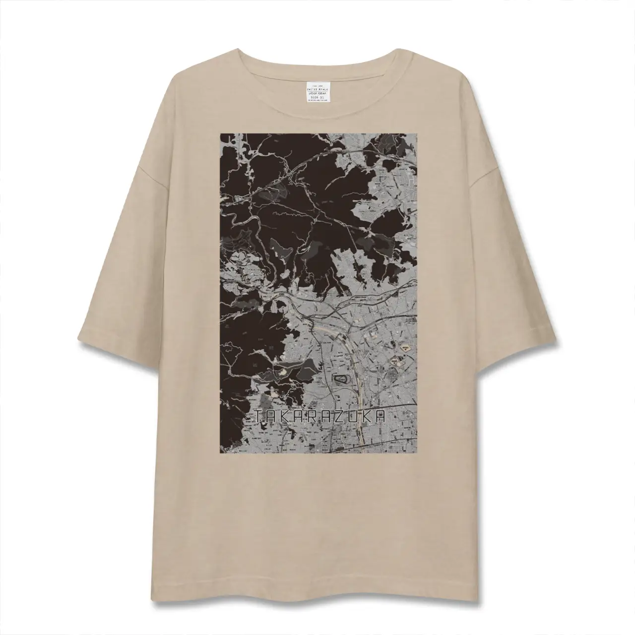 【宝塚（兵庫県）】地図柄ビッグシルエットTシャツ