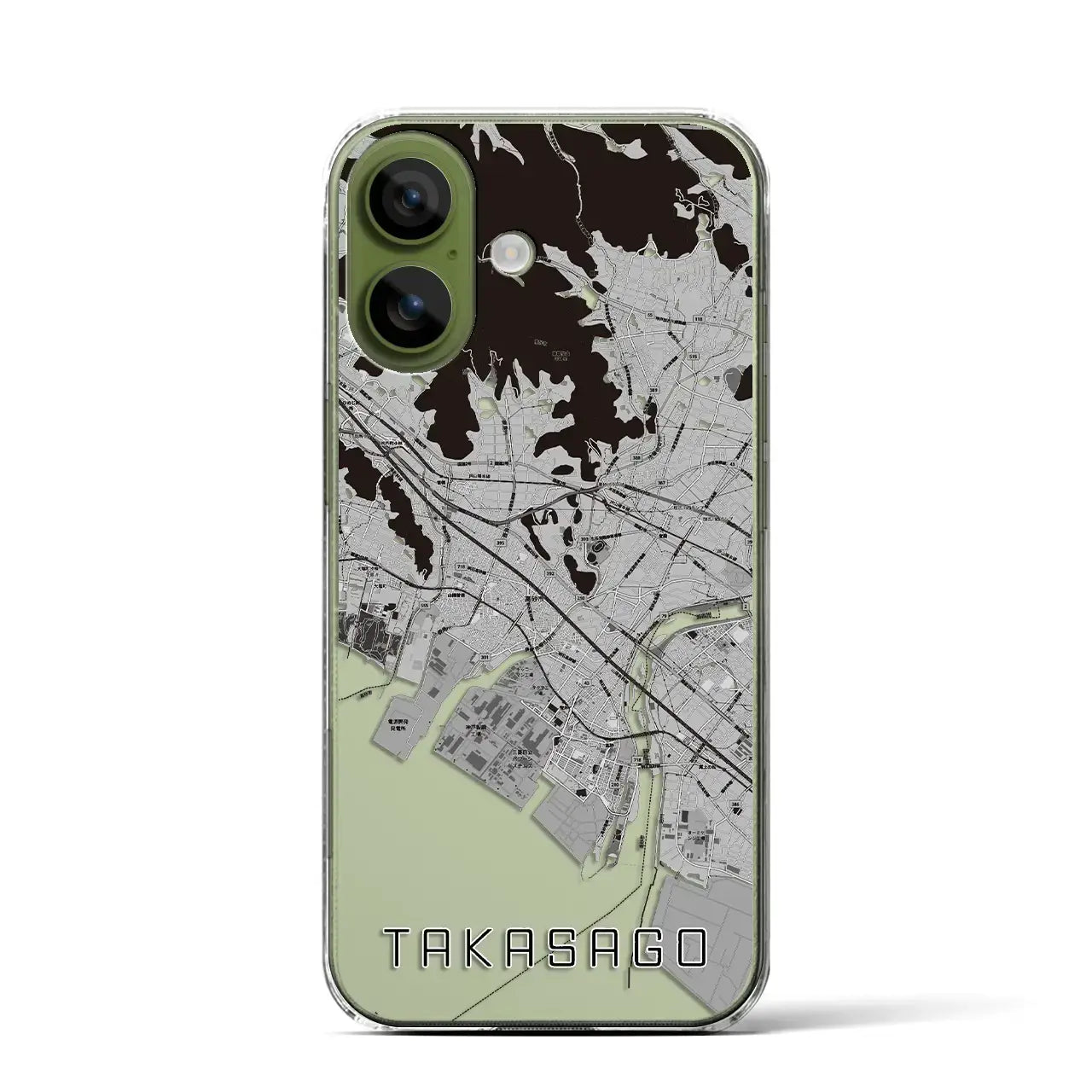 【高砂（兵庫県）】地図柄iPhoneケース（クリアタイプ）