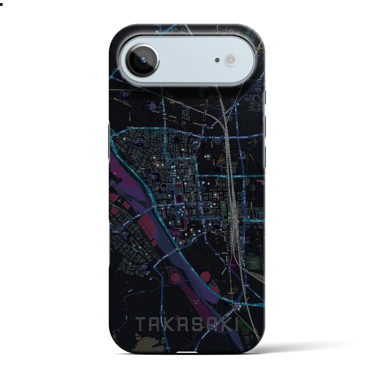 【高崎（群馬県）】地図柄iPhoneケース（バックカバータイプ）