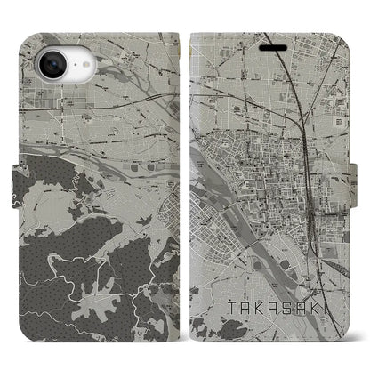 【高崎（群馬県）】地図柄iPhoneケース（手帳タイプ）