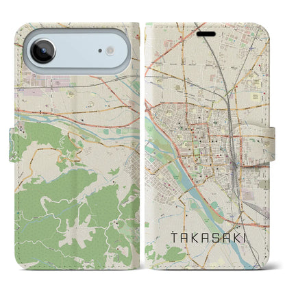 【高崎（群馬県）】地図柄iPhoneケース（手帳タイプ）