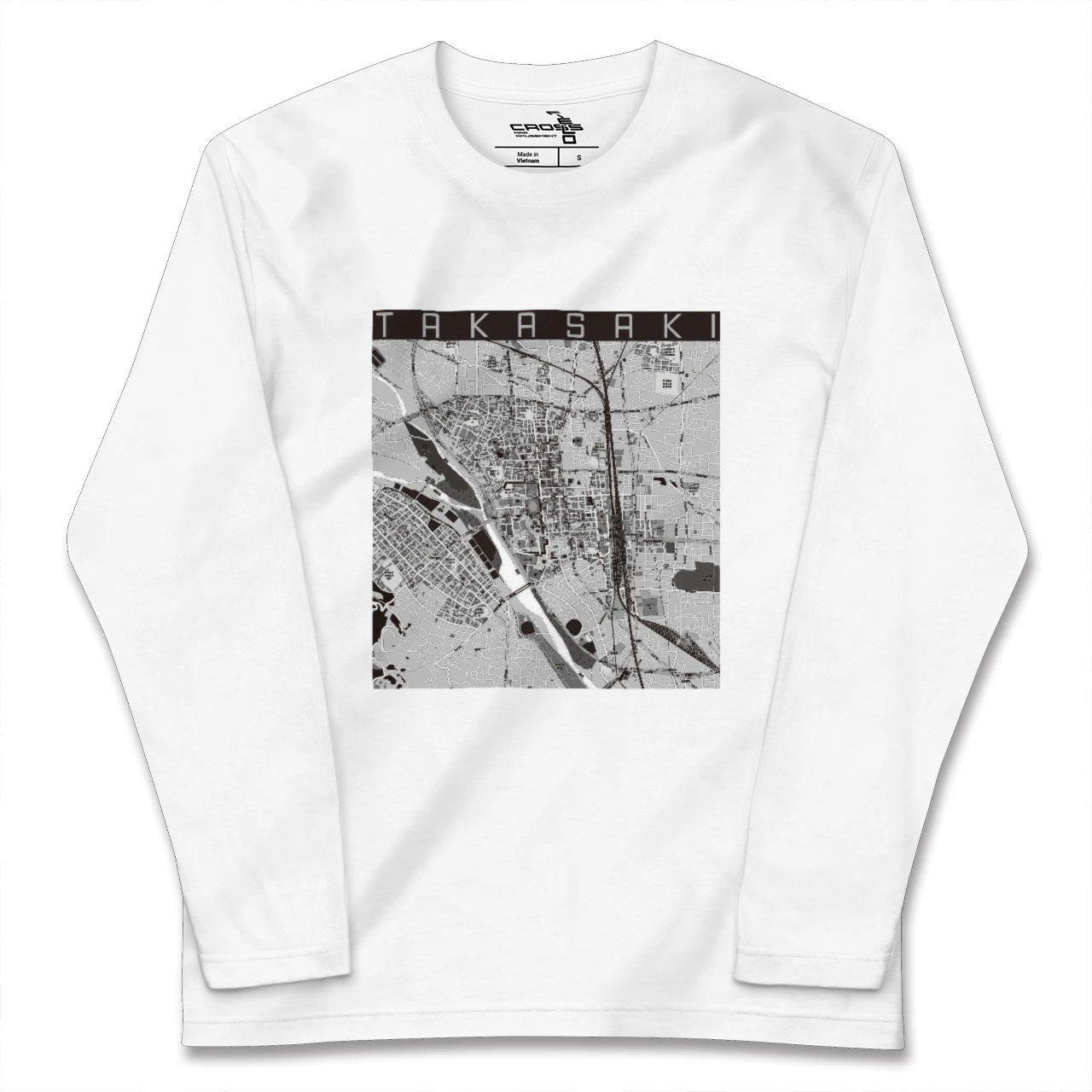 【高崎（群馬県）】地図柄ロングスリーブTシャツ