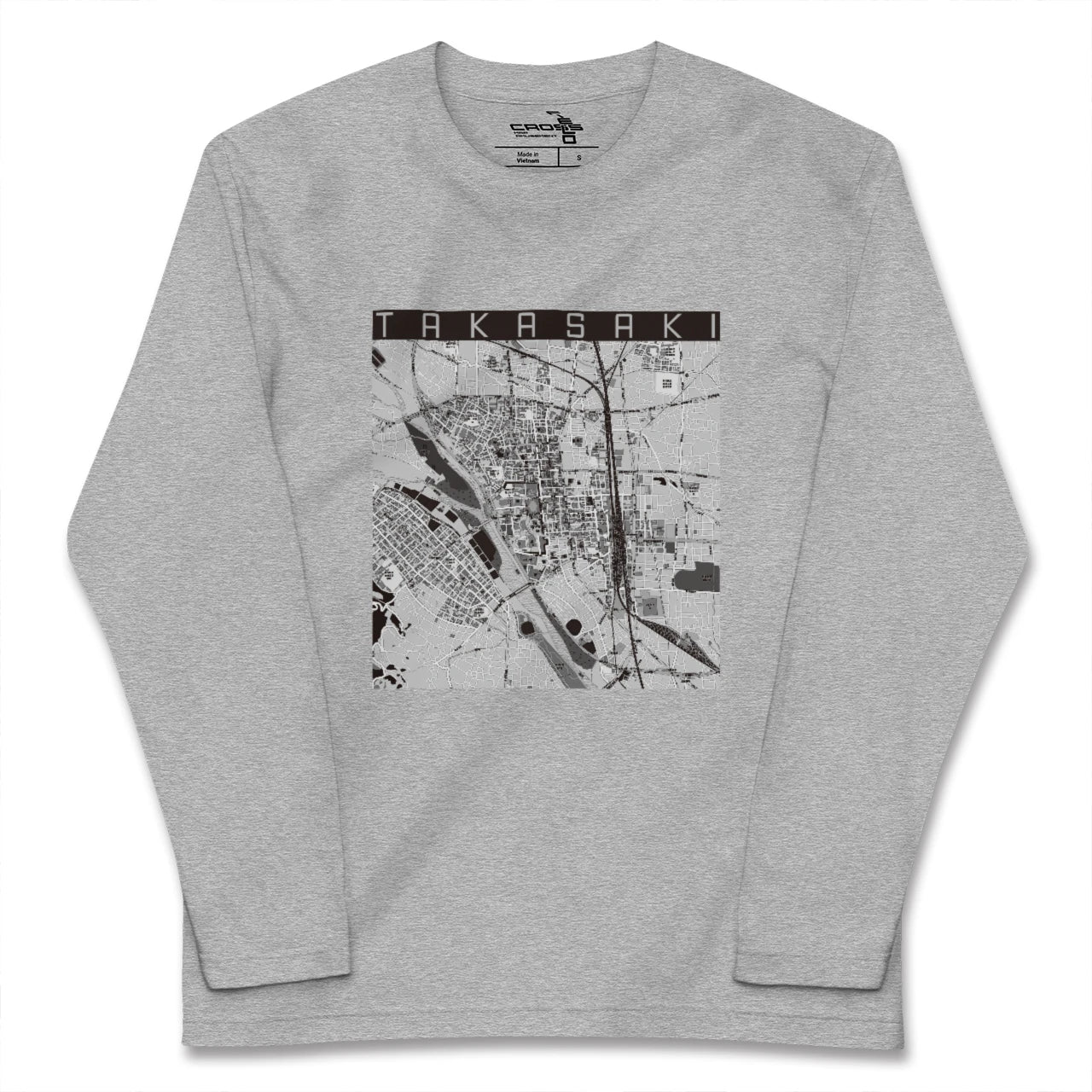 【高崎（群馬県）】地図柄ロングスリーブTシャツ