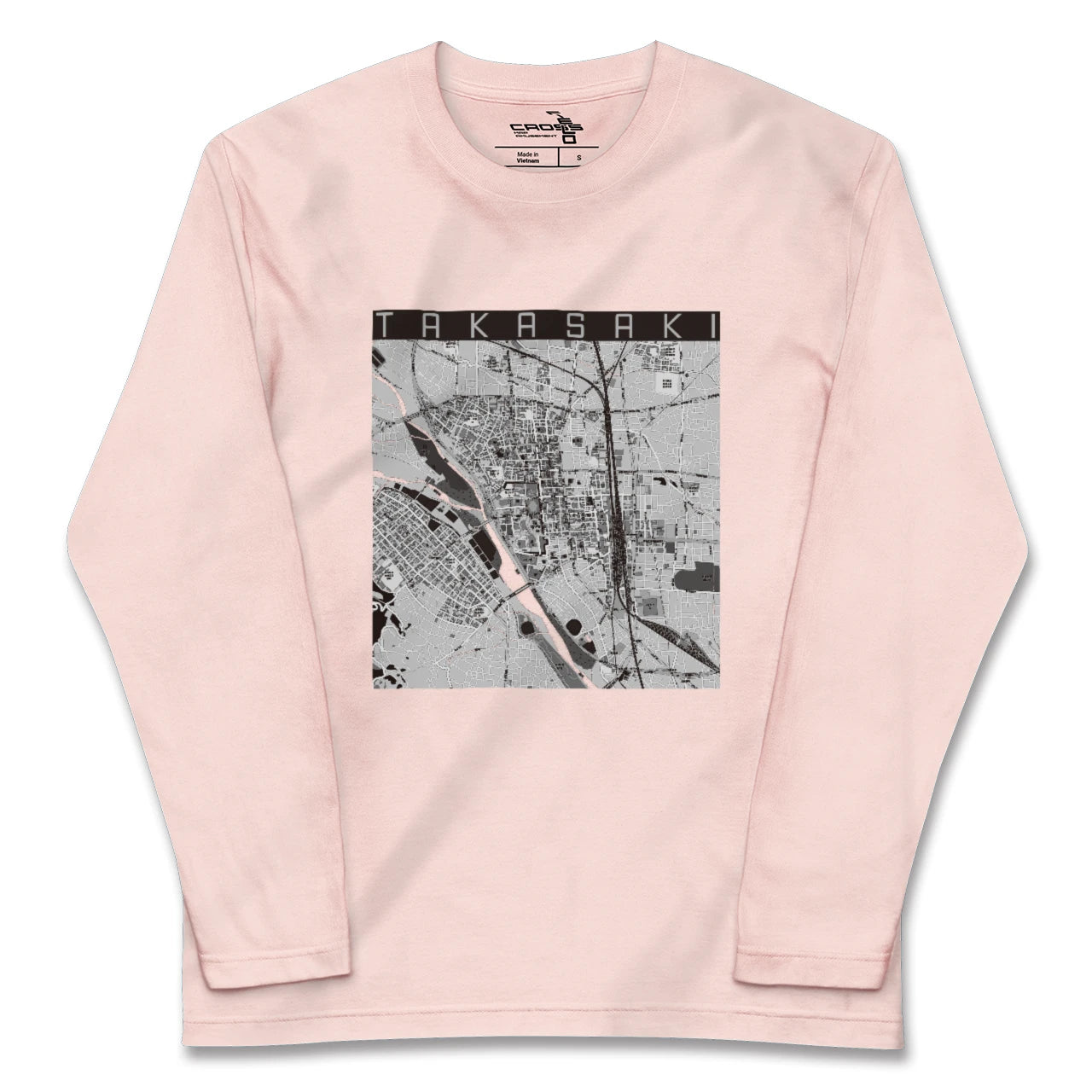 【高崎（群馬県）】地図柄ロングスリーブTシャツ