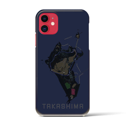 【高島（長崎県）】地図柄iPhoneケース（バックカバータイプ）