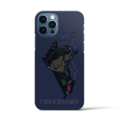 【高島（長崎県）】地図柄iPhoneケース（バックカバータイプ）