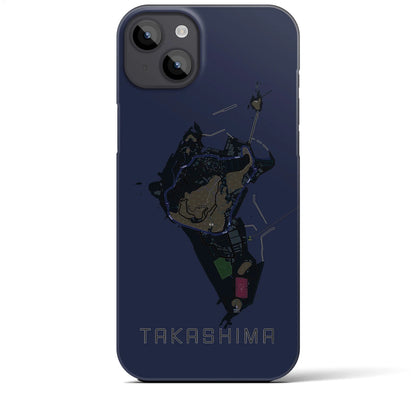 【高島（長崎県）】地図柄iPhoneケース（バックカバータイプ）