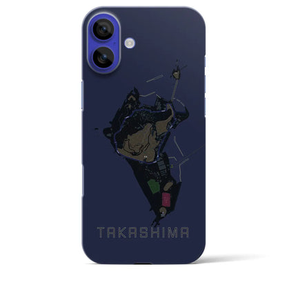 【高島（長崎県）】地図柄iPhoneケース（バックカバータイプ）