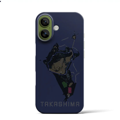 【高島（長崎県）】地図柄iPhoneケース（バックカバータイプ）