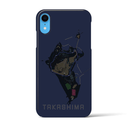 【高島（長崎県）】地図柄iPhoneケース（バックカバータイプ）